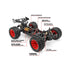 MAVERICK Quantum+ XT Flux 3s 1/10 Stadium Truck - Red