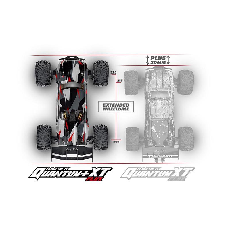 MAVERICK Quantum+ XT Flux 3s 1/10 Stadium Truck - Red