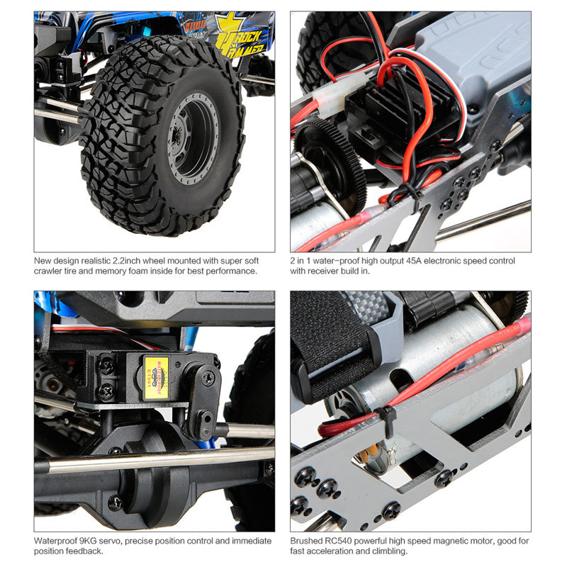 RGT ROCK HAMMER 4X4 RTR 1:10 WATERPROOF BLUE