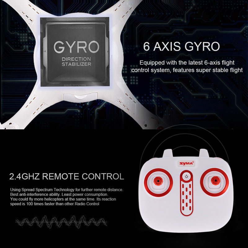 Syma X5UW-D Wifi FPV Adjustable 720P HD Camera RTF Optical Flow Positioning Altitude Hold Quadcopter - RACERC