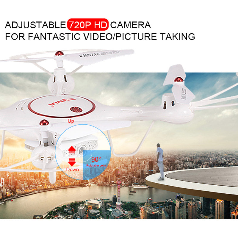 Syma X5UW-D Wifi FPV Adjustable 720P HD Camera RTF Optical Flow Positioning Altitude Hold Quadcopter - RACERC