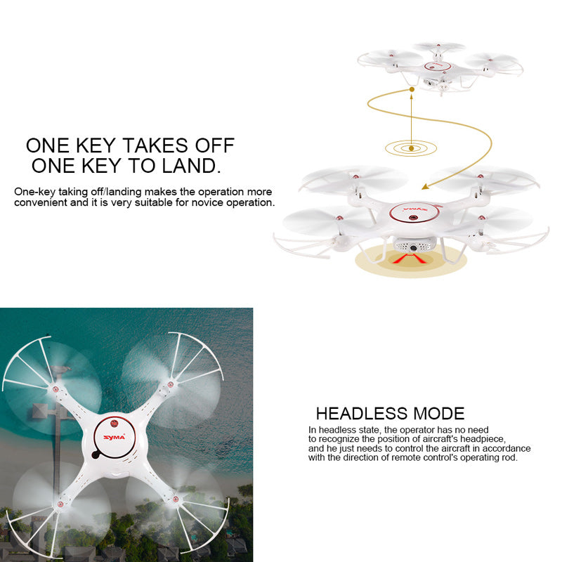 Syma X5UW-D Wifi FPV Adjustable 720P HD Camera RTF Optical Flow Positioning Altitude Hold Quadcopter - RACERC