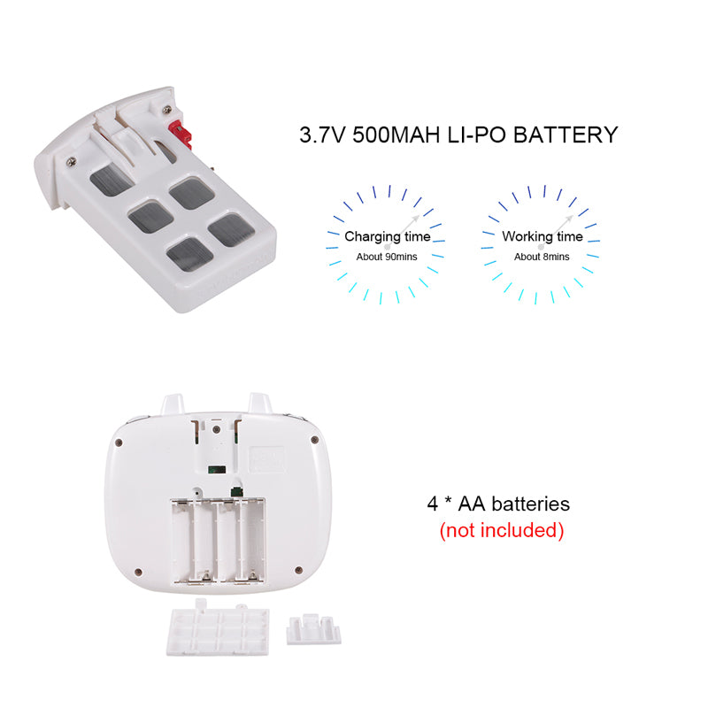 Syma X5UW-D Wifi FPV Adjustable 720P HD Camera RTF Optical Flow Positioning Altitude Hold Quadcopter - RACERC