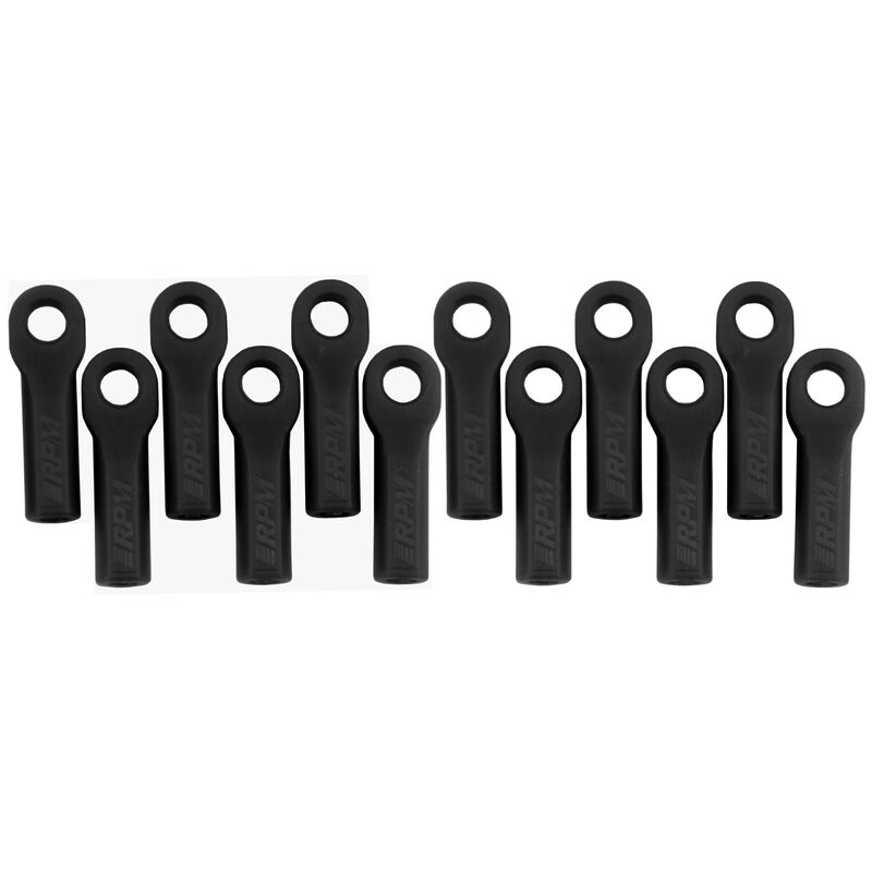 RPM Long Traxxas Rod Ends Black 12pcs – Ενισχυμένα Άκρα Ντιζών για Traxxas 1/10