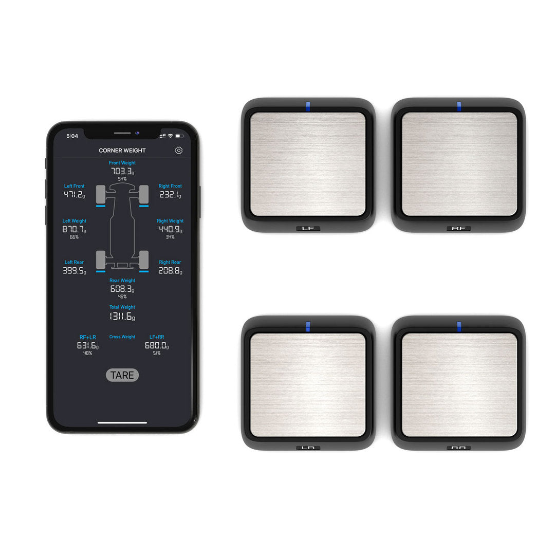 SkyRC SCWS2000 Bluetooth Corner Weight Set-Up Tool (4 Ζυγαριές)