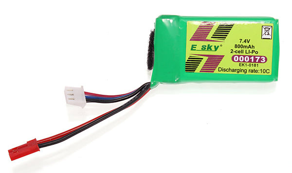 E-Sky 000173 Bateria 7.4V 800mAh 2-cell Li-Po - EK1-0181 - 000173 - RACERC