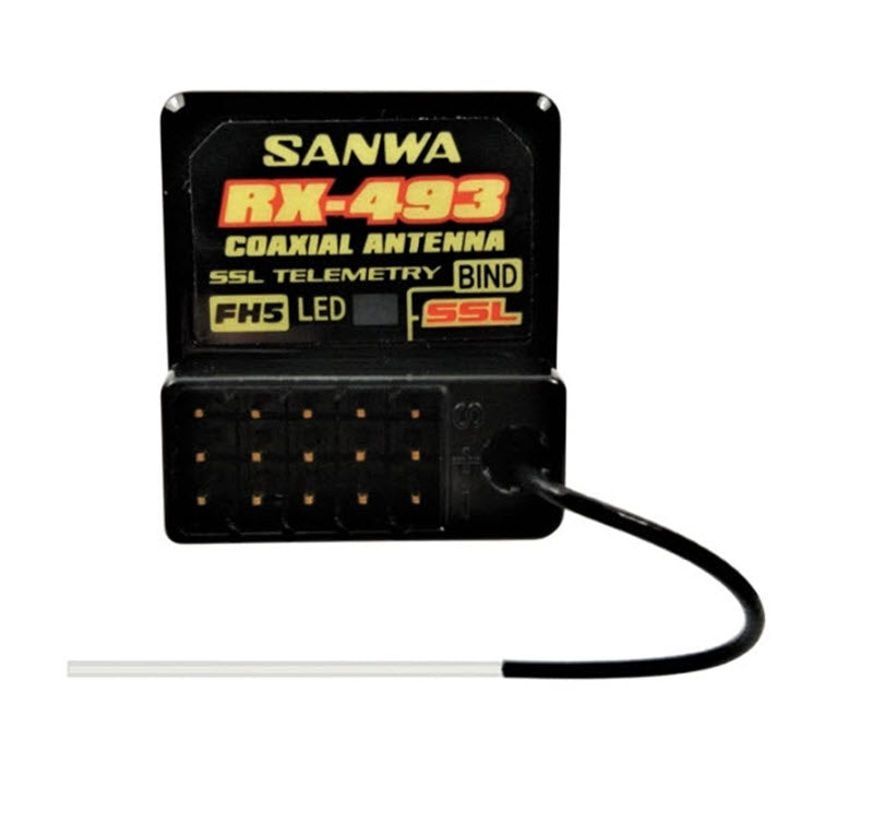 Sanwa RX-493 M17 2.4GHz 4-Channel FHSS5 SRX/SSL Receiver