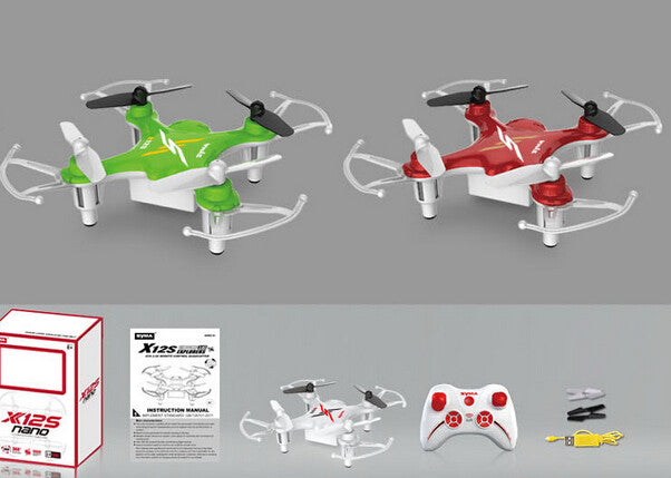 Syma X12S Nano 6-Axis Gyro 4CH RC Quadcopter with Protection Guard - RACERC