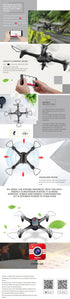 Syma X15W WiFi FPV With 0.3MP HD Camera Altitude Hold 3D Flips APP Control RC Quadcopter Camera Drone RTF - RACERC