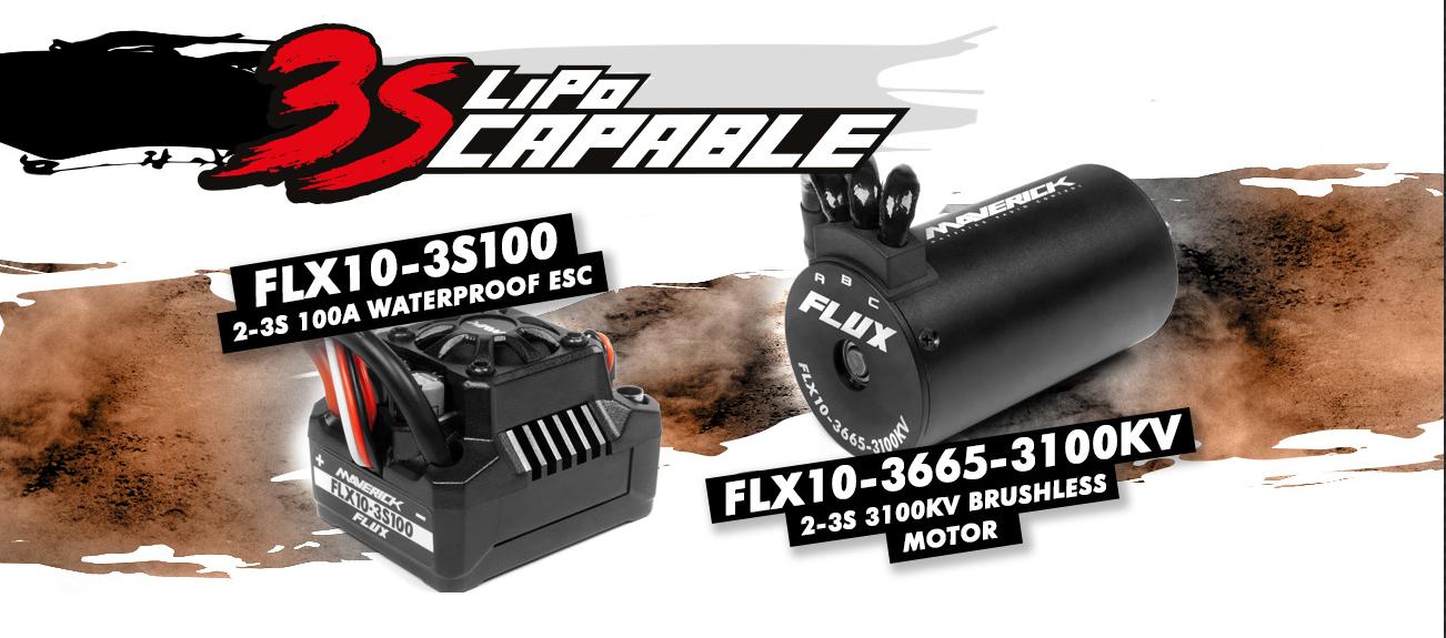 MAVERICK Quantum+ XT Flux 3s 1/10 Stadium Truck - Red