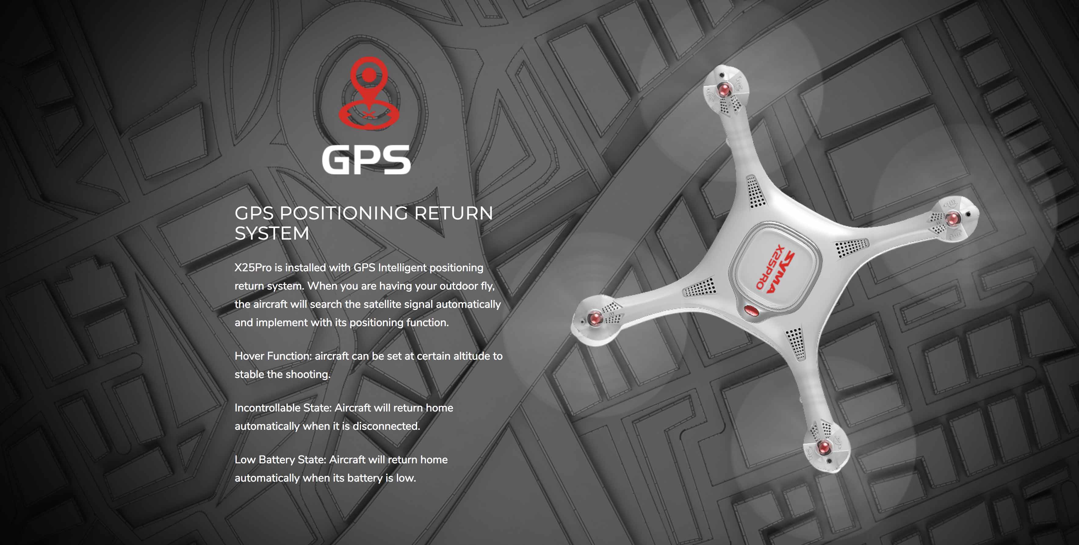 Syma X25 Pro drone with Dual GPS and intelligent flight modes - RACERC