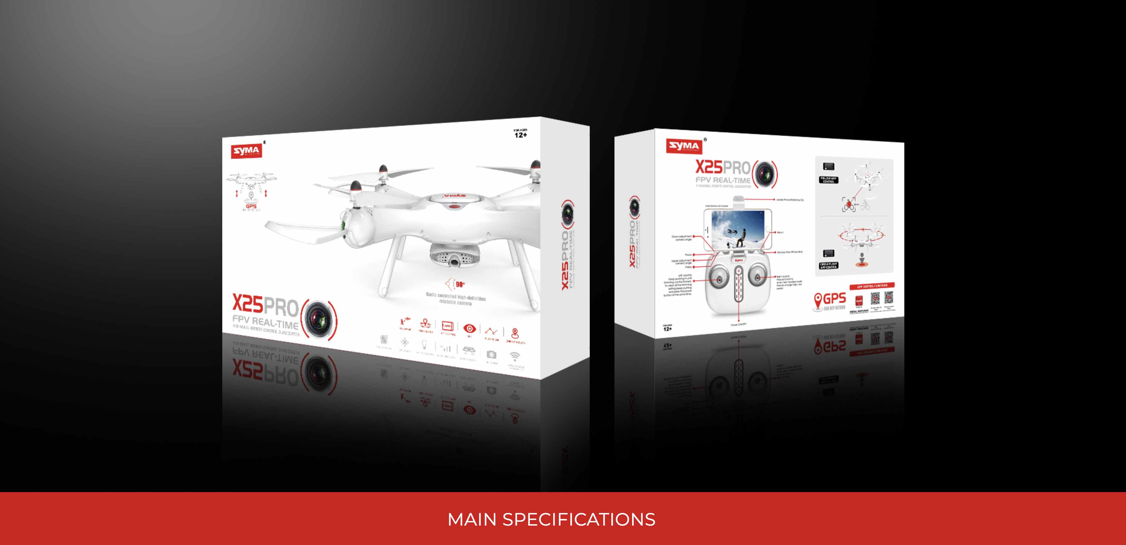 Syma X25 Pro drone with Dual GPS and intelligent flight modes - RACERC