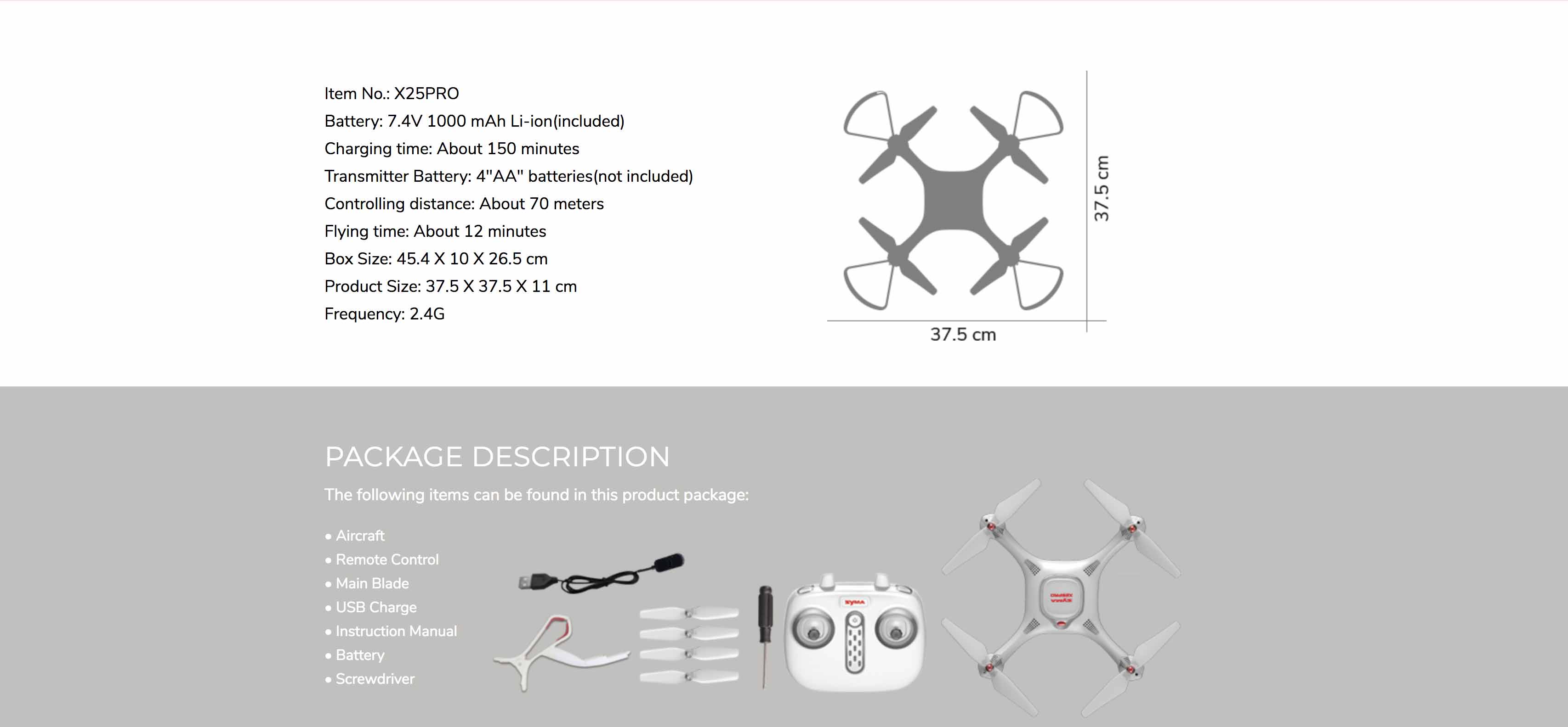 Syma X25 Pro drone with Dual GPS and intelligent flight modes - RACERC