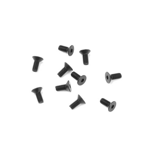 TKR1301 – M2.5x6mm Flat Head Screws (black, 10pcs) - RACERC