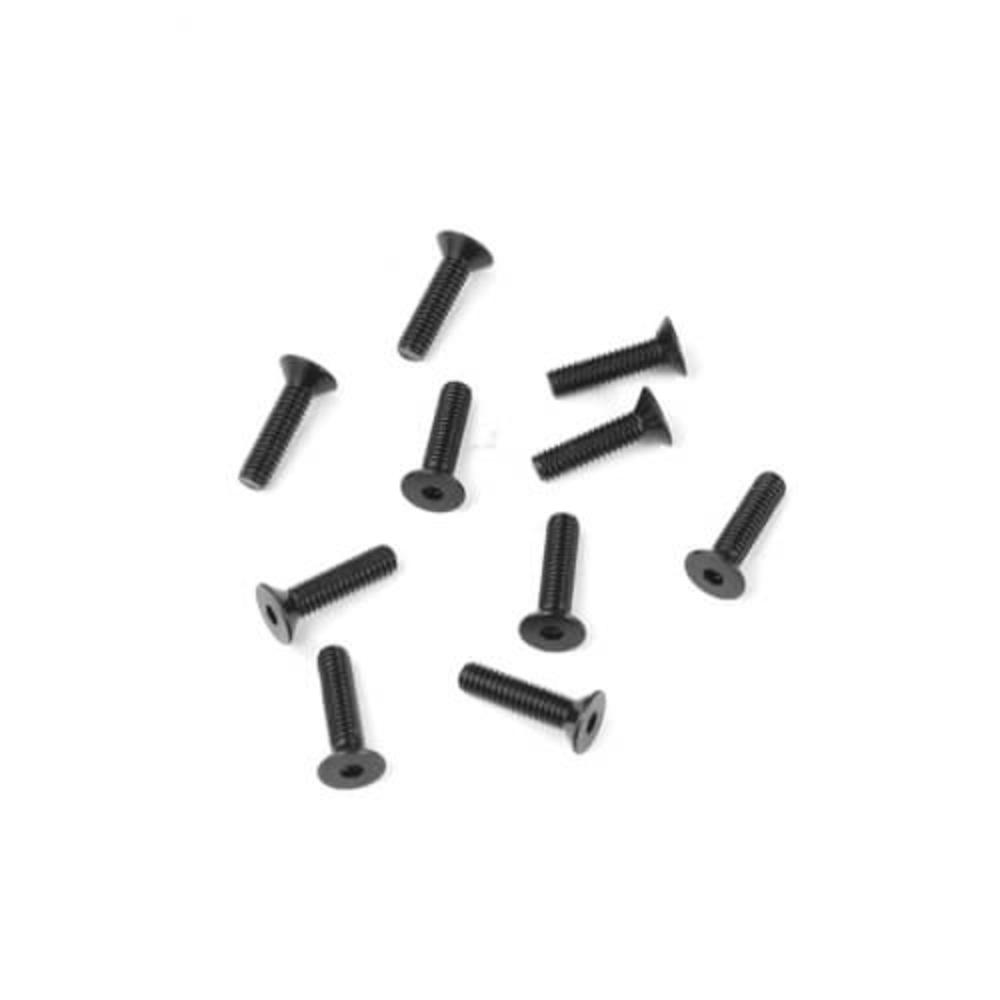 TKR1303 – M2.5x10mm Flat Head Screws (black, 10pcs) - RACERC