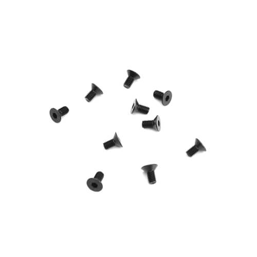 TKR1321 – M3x6mm Flat Head Screws (black, 10pcs) - RACERC
