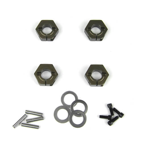 TKR5571A – Wheel Hexes (12mm, clamping, aluminum, 4pcs) - RACERC