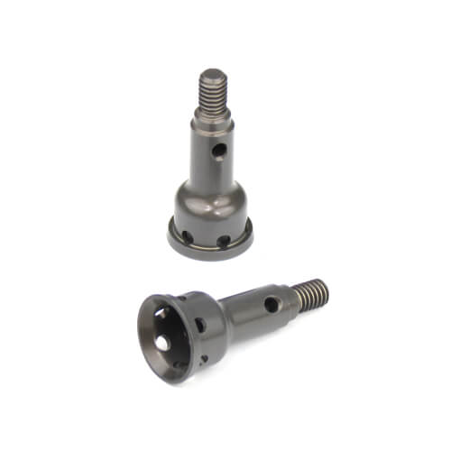 TKR6573FA – Aluminum Stub Axles (front, 7075, hard ano, EB410, 2pcs) - RACERC