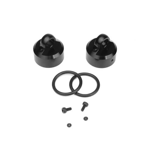TKR8702 – Shock Caps (7075, emulsion/vented/standard, black ano, 2pcs) - RACERC