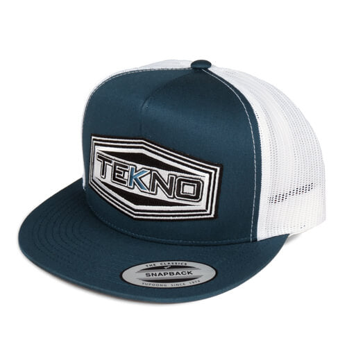 TKRHAT11F – Tekno RC Patch Trucker Hat (flat bill, mesh back, adjustable strap) - RACERC