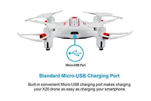 Syma X20 Mini Headless Quadcopter RC Drone with Stunt Altitude Holding for Beginner - RACERC