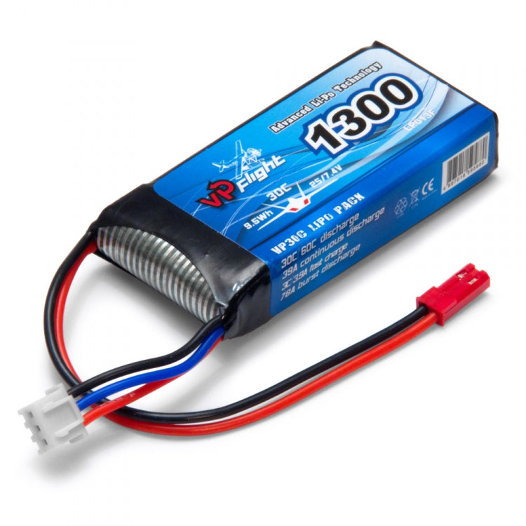 Li-Po Battery 2S 7,4V 1300mAh 30C JST-RCY (BEC) - RACERC