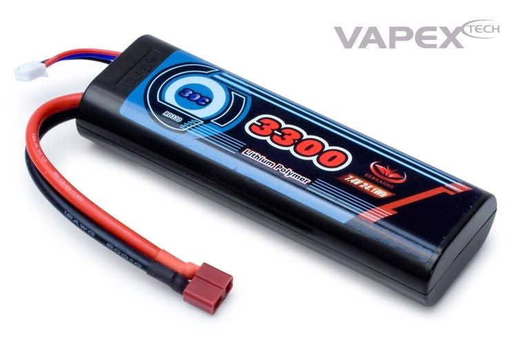 Li-Po Battery 7,4V 3300mAh 30C T-connector - RACERC
