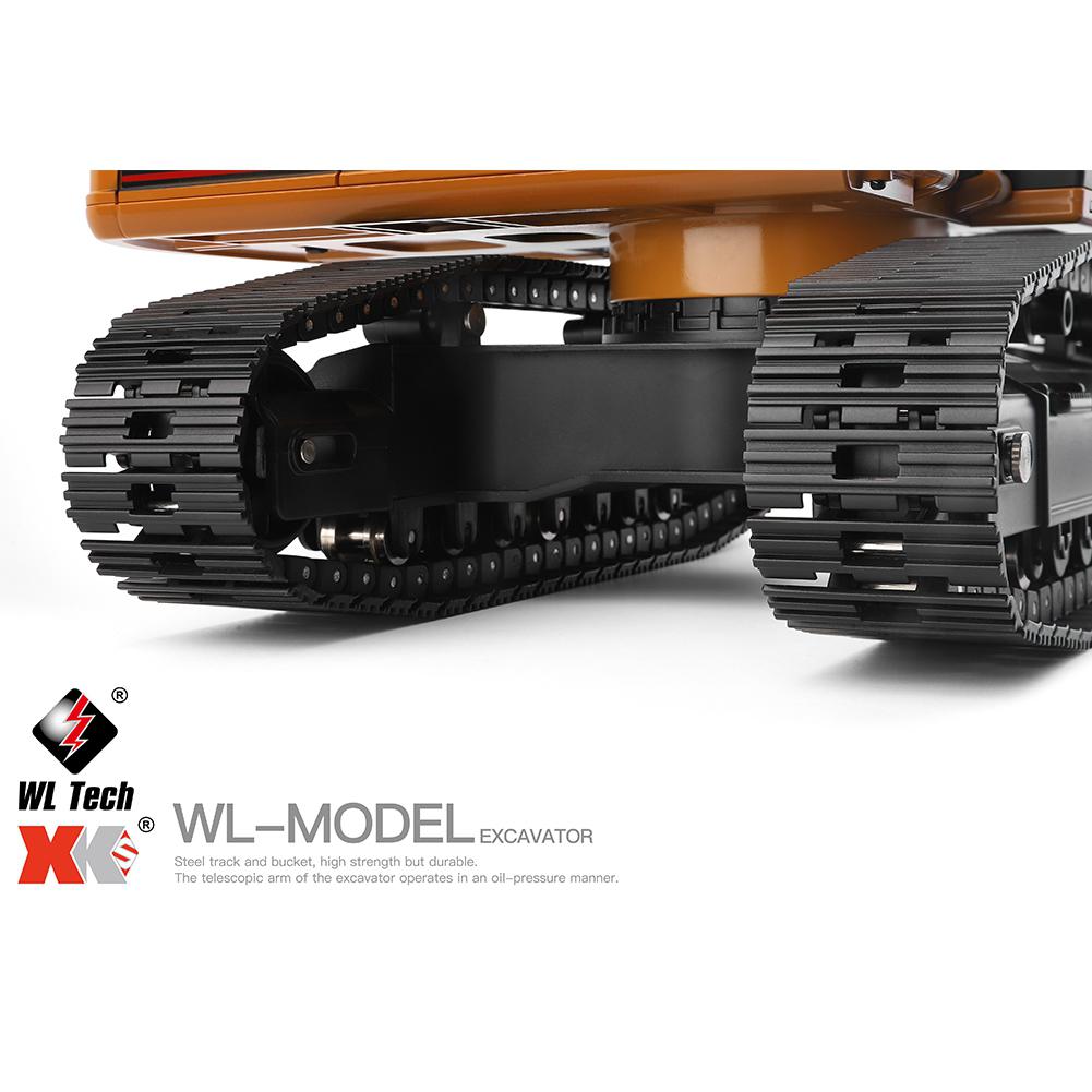 WLTOYS 16800 Alloy 1:16 2.4G RC Excavator Simulation Digger with LED Light Smoke
