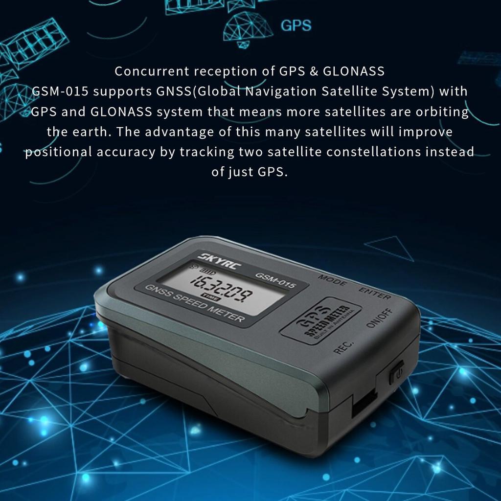 SkyRC GSM-015 GNSS GPS Speed Meter – Μετρητής Ταχύτητας & Υψομέτρου για RC