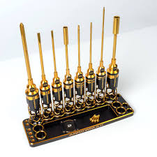 Arrowmax New Tools Base For 1/10 Cars Black Golden - RACERC