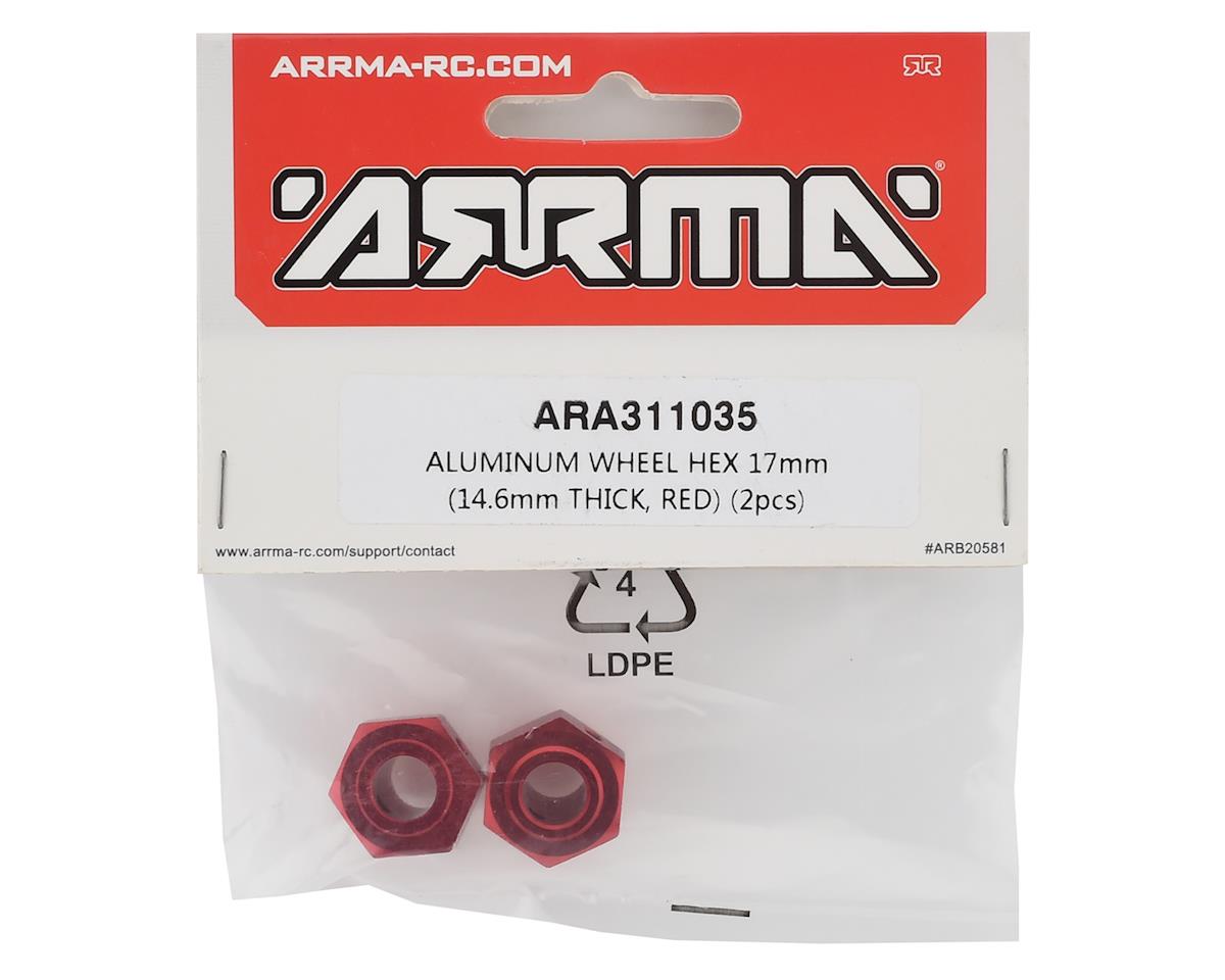 Arrma 17mm Aluminum Wheel Hex Red (2) | Αλουμινένια Εξάγωνα Τροχών 14.6mm