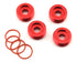 Arrma Aluminum Front Hub Nut Red (4) | Αλουμινένια Παξιμάδια Τροχών