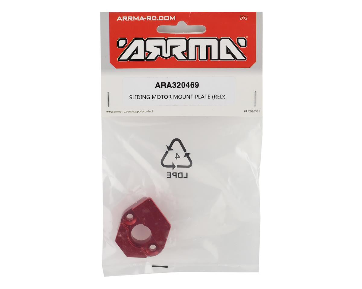 ARRMA 1/8 BLX Aluminum Sliding Motor Mount Plate Red ARA320469 – Αλουμινένια Πλάκα Βάσης Μοτέρ