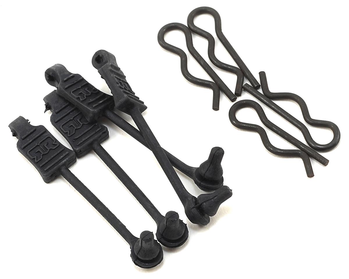 Arrma 1/8 Body Clips με Rubber Retainers Μαύρα (4)