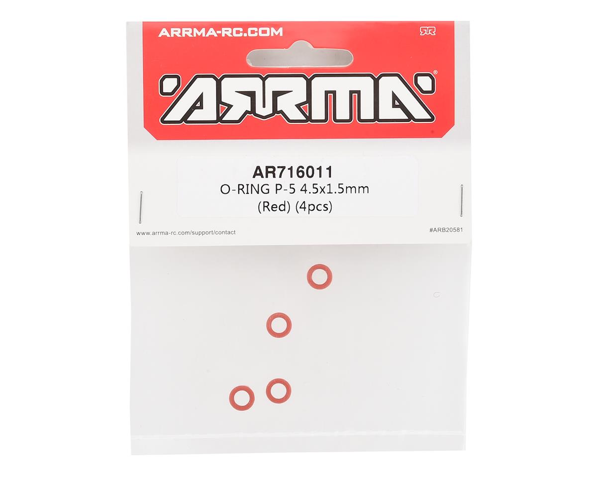 Arrma 4.5x1.5mm P-5 O-Ring Red (4)