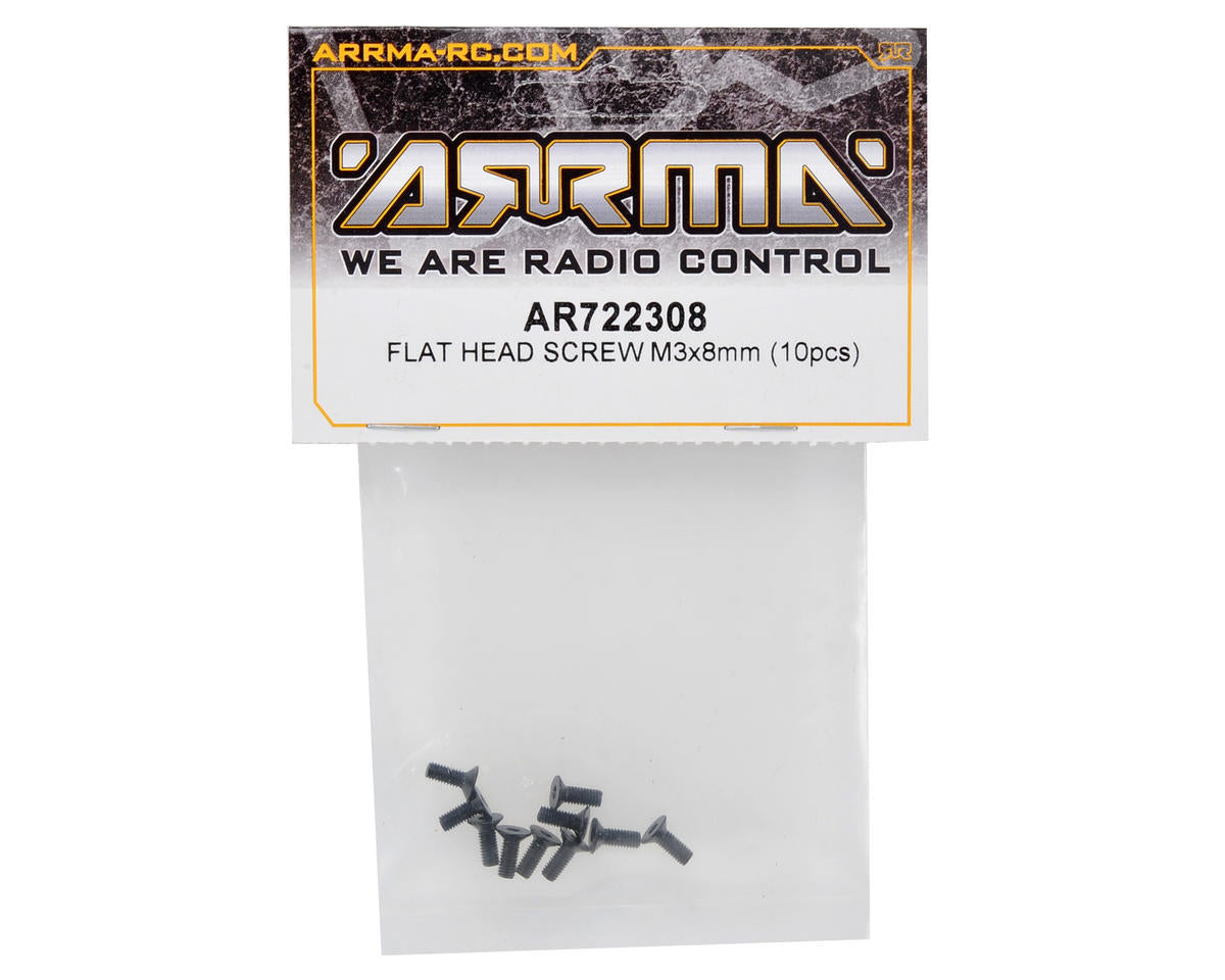 ARRMA 3x8mm Flat Head Screw Set (10pcs)