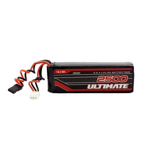 ULTIMATE 6.6v. 2500mAh LiFe FLAT RECEIVER BATTERY PACK JR - RACERC