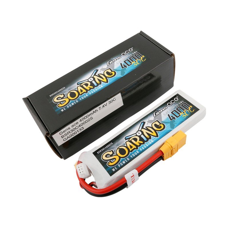Gens ace Soaring 4000mAh 7.4V 30C 2S LiPo Battery με XT90 Plug