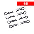 Ultimate Racing Body Clips 1/8 L&R Black (8pcs)