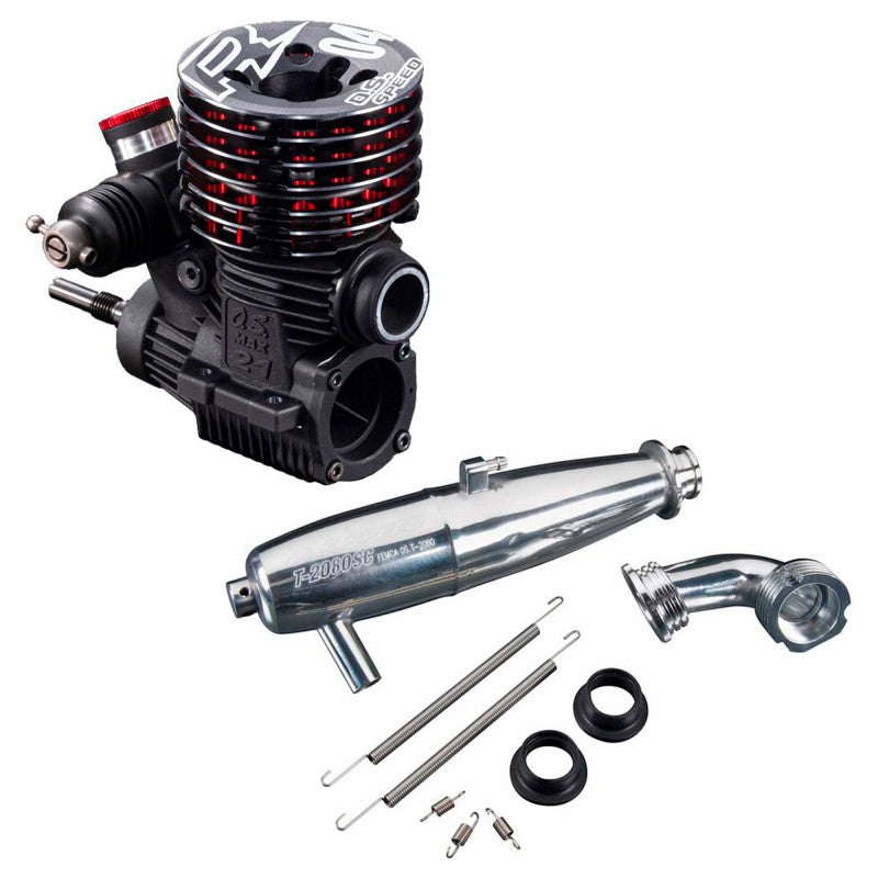 O.S. Speed R2104 w/T-2080SC II Silencer Set