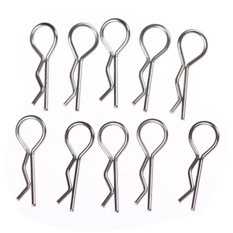 ProtonRC ALUMINUM BODY CLIPS 35MM*13DIA 10PCS FOR 1/8 ( silver ) 10 pcs