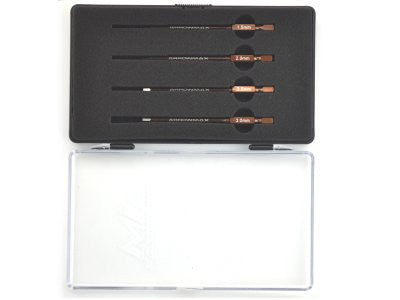 POWER TOOL TIP SET 4 PIECES WITH PLASTIC CASE - RACERC