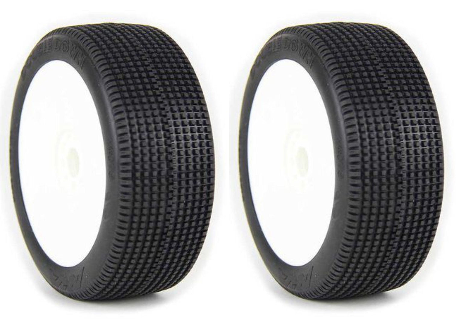 AKA Double Down 1/8 Buggy Pre-Mounted Tires (2) (Soft - Long Wear) - RACERC