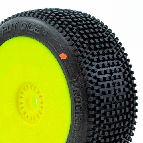 HOT DICE v2 BUGGY C3 (MEDIUM) PRE-MOUNTED YELLOW (2pcs.)