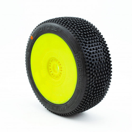 HOT DICE v2 BUGGY C3 (MEDIUM) PRE-MOUNTED YELLOW (2pcs.)