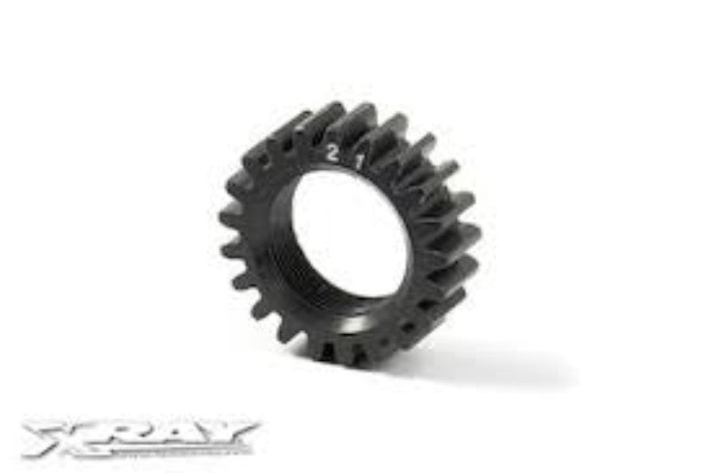 XRAY XCA Alu Pinion Gear - 21T (2nd) - 7075 T6 - Hard Coated - RACERC