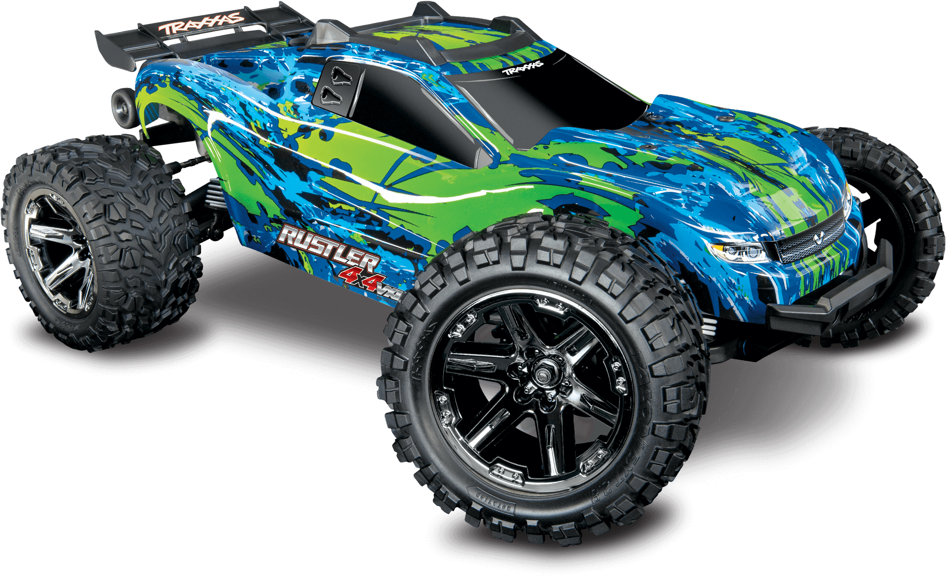 Traxxas Rustler 4X4 VXL Brushless RTR 1/10 4WD Stadium Truck (Green) w/TQi 2.4GHz Radio & TSM - RACERC