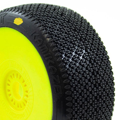 KAMIKAZE V2 BUGGY C2 (SOFT) PRE-MOUNTED YELLOW (2PCS.)
