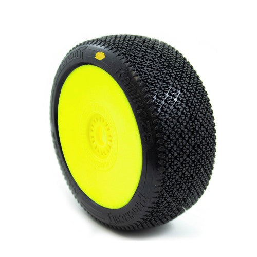 KAMIKAZE V2 BUGGY C2 (SOFT) PRE-MOUNTED YELLOW (2PCS.)