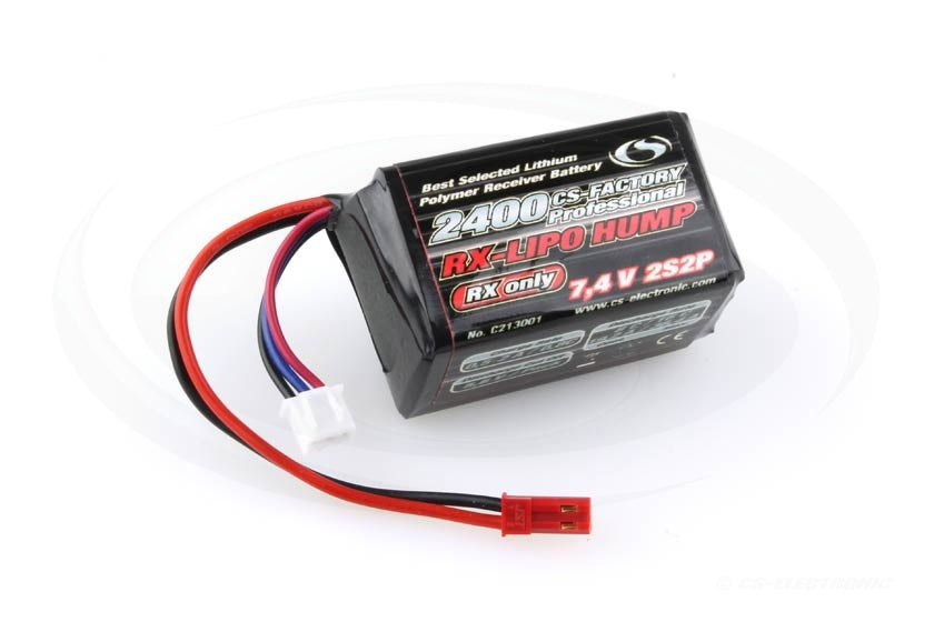 Lipo 7,4V 2400mAh RX-Pack, Hump 2/3A - RACERC